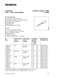 Datasheet LSB480-EH manufacturer Siemens